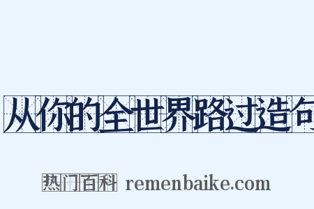 从你的全世界路过造句是什么意思的图片